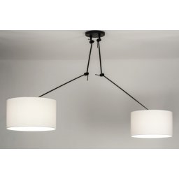 Závěsné designové bílé svítidlo nad stůl Snap Light Duo White and Black