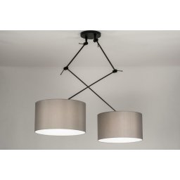 Závěsné designové svítidlo nad stůl Snap Light Duo Grey and Black