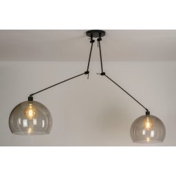 Závěsné designové svítidlo nad stůl Snap Light Duo Champagne and Black