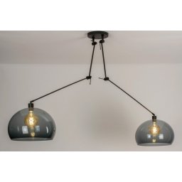 Závěsné designové svítidlo nad stůl Snap Light Duo Bottle and Black