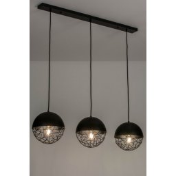 Závěsné černé svítidlo nad stůl Jessica Nero Trio