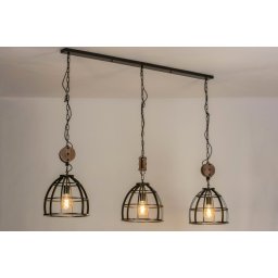 Závěsné industriální svítidlo nad stůl Arthur Nero Trio 170