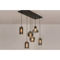 Závěsné svítidlo nad stůl Loft Lanterne Champagne Douglass Light
