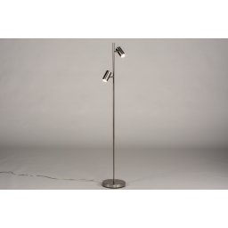 Stojací LED lampa se stmívačem Carol Silver Duo