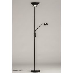 Stojací LED lampa se stmívačem Garcia Black