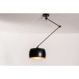 Závěsné černé designové svítidlo nad stůl Snap Light Bond Black and Black