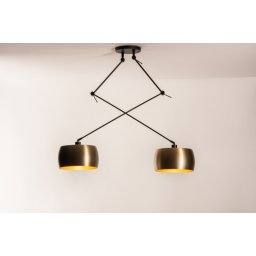 Závěsné designové svítidlo nad stůl Snap Light Duo Bond Gold and Black