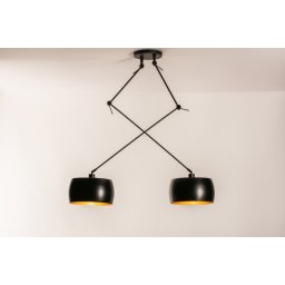 Závěsné černé designové svítidlo nad stůl Snap Light Duo Bond Black and Black