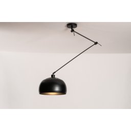 Závěsné černé designové svítidlo nad stůl Snap Light Monaco Black and Black