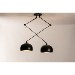 Závěsné černé designové svítidlo nad stůl Snap Light Duo Monaco Black and Black