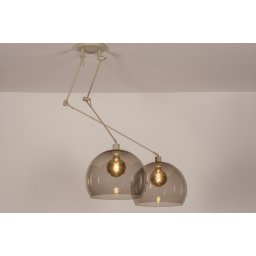 Závěsné designové svítidlo nad stůl Snap Light Duo Champagne and Sand
