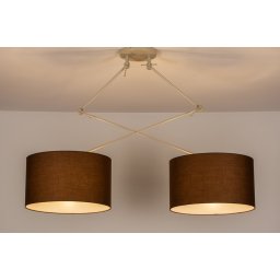 Závěsné designové svítidlo nad jídelní stůl Snap Light Brown Duo and Sand