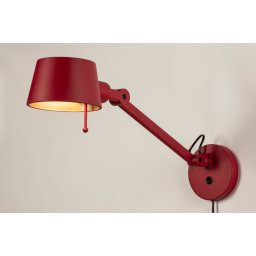 Nástěnné designové svítidlo s ramenem a vypínačem Niki Red