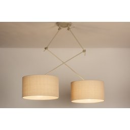 Závěsné moderní svítidlo nad jídelní stůl Snap Light Crema Duo and Sand