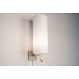 Nástěnné svítidlo do ložnice s vypínačem a lampičkou na čtení Bassel 53 White and Taupe