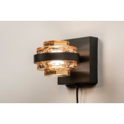 Nástěnné LED svítidlo do ložnice s kabelem a vypínačem Allicante Champagne