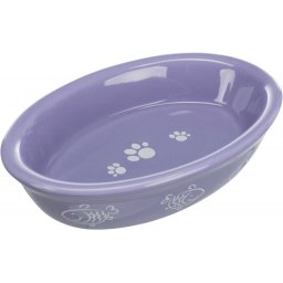Trixie Keramická miska oválná, různobarevná 0,2 l / 15x10 cm Barva: fialová