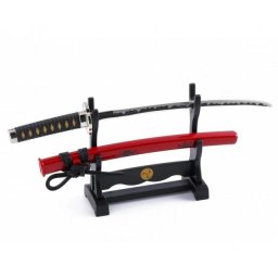 Katana japonský nůž na dopisy, červený