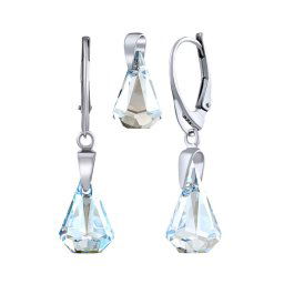 Stříbrná souprava XIRIUS Raindrop 14mm Blue Shade se Swarovski® Crystals LSW178S