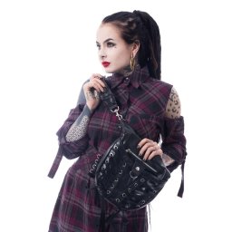 kabelka (taška) POIZEN INDUSTRIES - CORSET - BLACK - POI1527