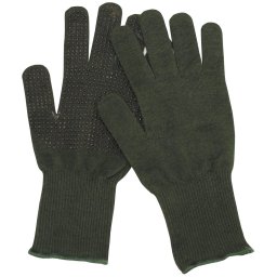 Rukavice s gripy CONTACT COMBAT ARAMID ZELENÉ vel. 7