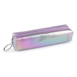 Pouzdro / penál holografický 18x4 cm, barva 4 fialová nejsvětlejší