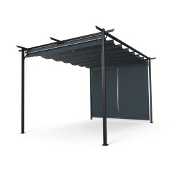 Blumfeldt Pantheon Robust Pergola, 3x4 m práškově lakovaná ocel odolná vůči povětrnostním vlivům s bočními roletami