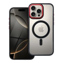 Obal / kryt CASE Color Edge Mag iPhone 16 Pro Max - černý / červený