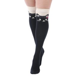 nadkolenky PAMELA MANN - Cat Over - Black/Nude - PM1110