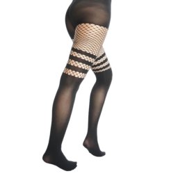 punčocháče PAMELA MANN - Fishnet Over - Black - PM1090