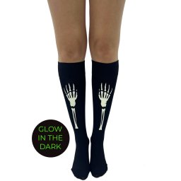 podkolenky PAMELA MANN - Skeleton Hands - Black - PM1086