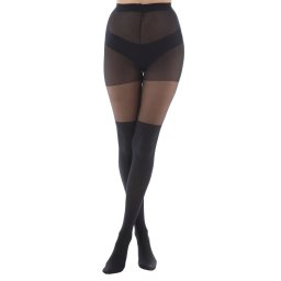 punčocháče PAMELA MANN - Plain Over - Black - PM1124
