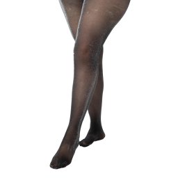 punčocháče PAMELA MANN - All Over Glitter Curvy Super Stretch - Black/Silver - PM1128