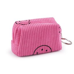 Dívčí pouzdro / klíčenka smajlík 9x6 cm, barva 3 pink