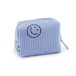 Dívčí pouzdro / klíčenka smajlík 9x6 cm, barva 5 modrá světlá