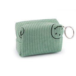 Dívčí pouzdro / klíčenka smajlík 9x6 cm, barva 6 zelená šalvěj tmavá