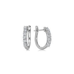 Luxusní diamantové náušnice v bílém zlatě Hester KU2133A