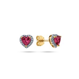 Náušnice Anahi ve tvaru srdce s rodolitem 1,18ct KU2151N