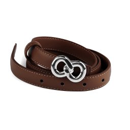 Dámský pásek šíře 13 mm, 18 mm, barva 6 (šíře 18 mm) hnědá stříbrná