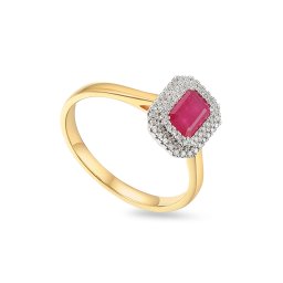 Působivý rubínový prsten 0,65 ct s brilianty IZBR1392R