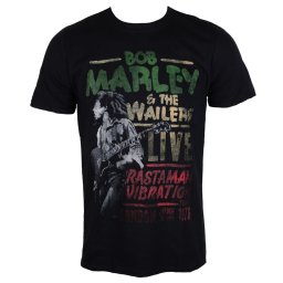 tričko pánské Bob Marley - Rastaman Vibration - ROCK OFF - BMATTRTW01MB