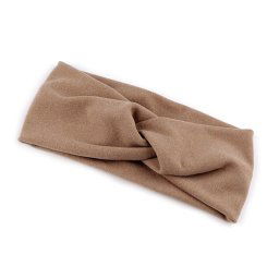 Dámská čelenka soft fleece křížená, barva 2 béžová