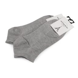 Bavlněné ponožky kotníkové unisex, barva 2 šedá světlá
