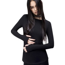 tričko dámské s dlouhý rukávem KILLSTAR - Veilsin - Black - KSRA012588