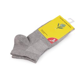 Bavlněné antibakteriální ponožky kotníkové unisex, barva 2 (vel. 32-35) šedá