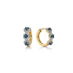 Decentní náušnice s London Blue topasem 0,44 ct KU2146