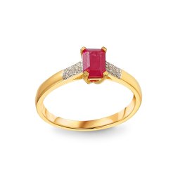 Rubínový prsten 0,69 ct s diamanty Noelle IZBR1472R