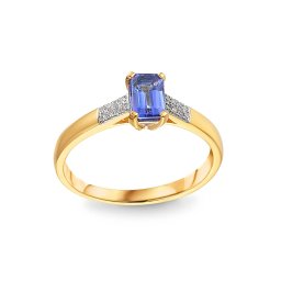 Tanzanitový prsten 0,56 ct s diamanty Noelle IZBR1472T