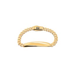 Dětský Monaco Chain Classic Plain lock bracelet 5mm se zaoblenou plotýnkou IZ31479N
