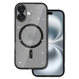 Tel Protect Glitter MagSafe iPhone 16 - černý čirý